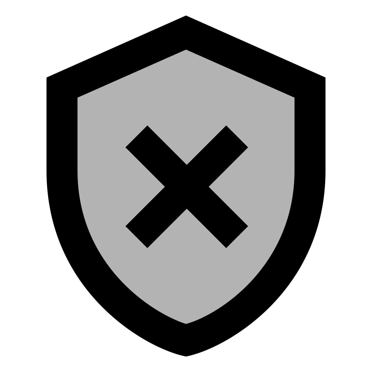 material two tone style 删除盾 icon