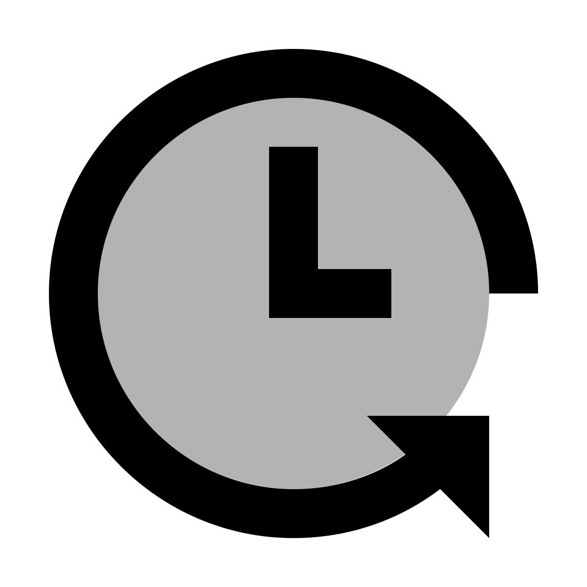 material two tone style 交货时间 icon