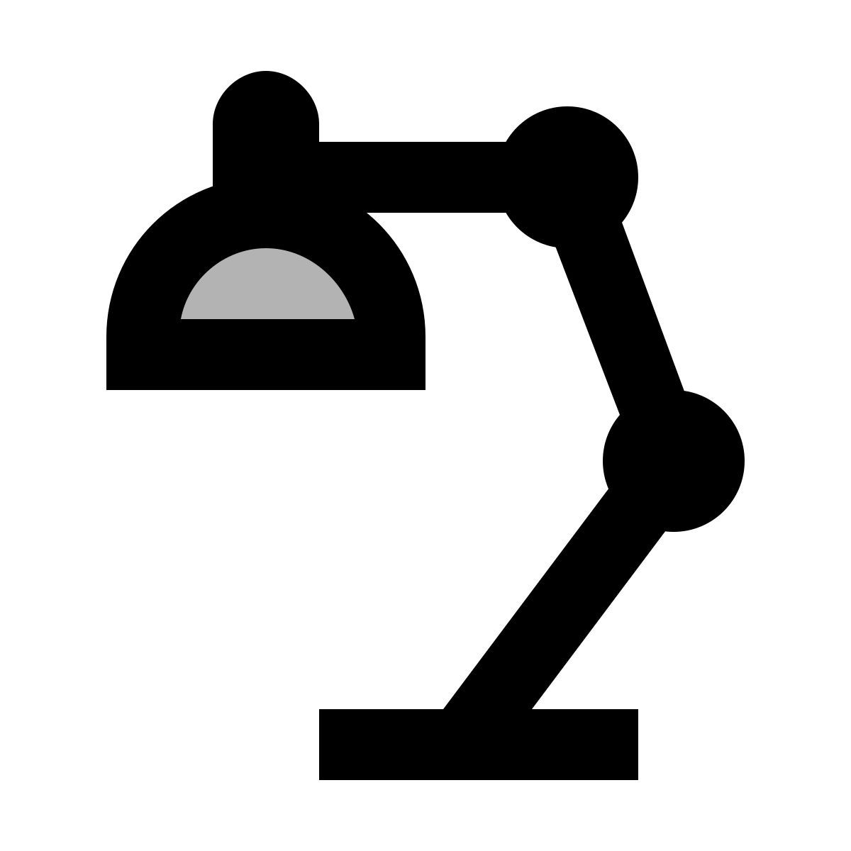 material two tone style desk lamp icon
