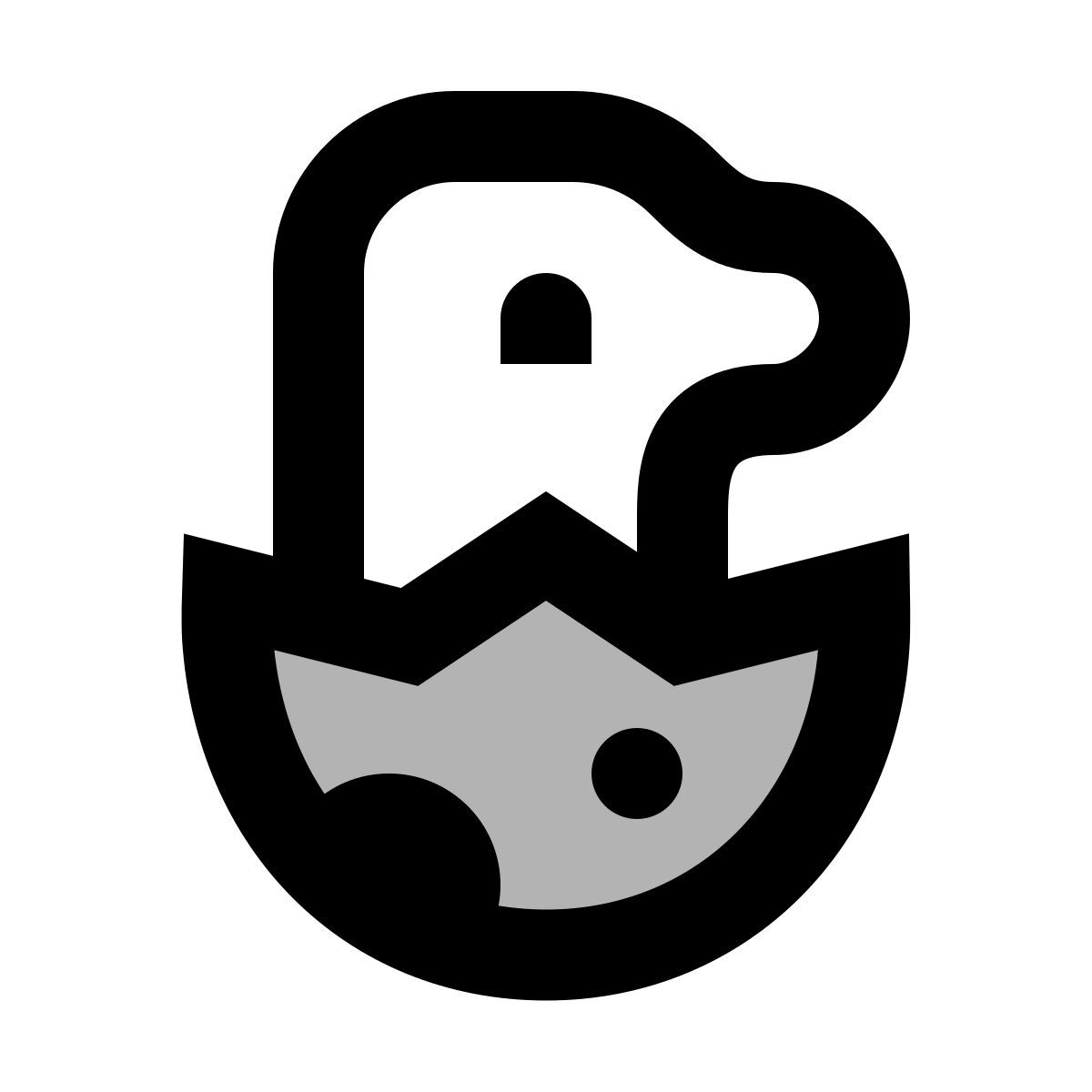 material two tone style huevo de dinosaurio icon