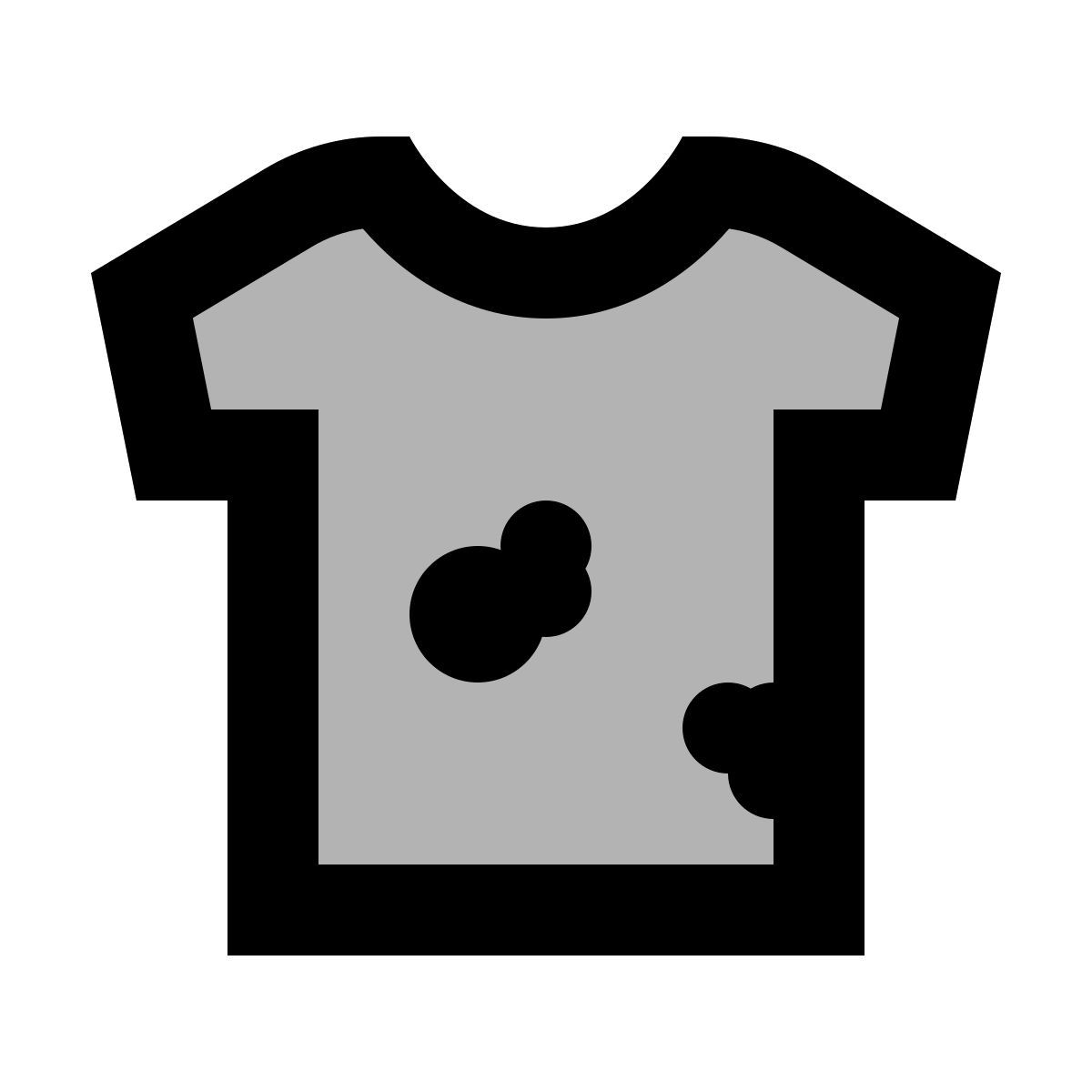 material two tone style 더러운 옷 icon