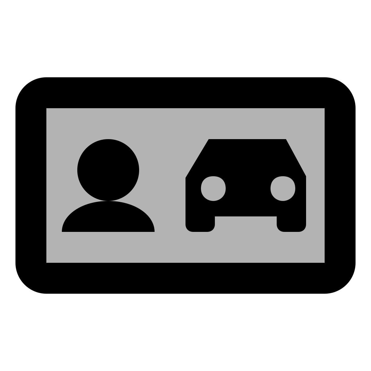 material two tone style 驾照卡 icon