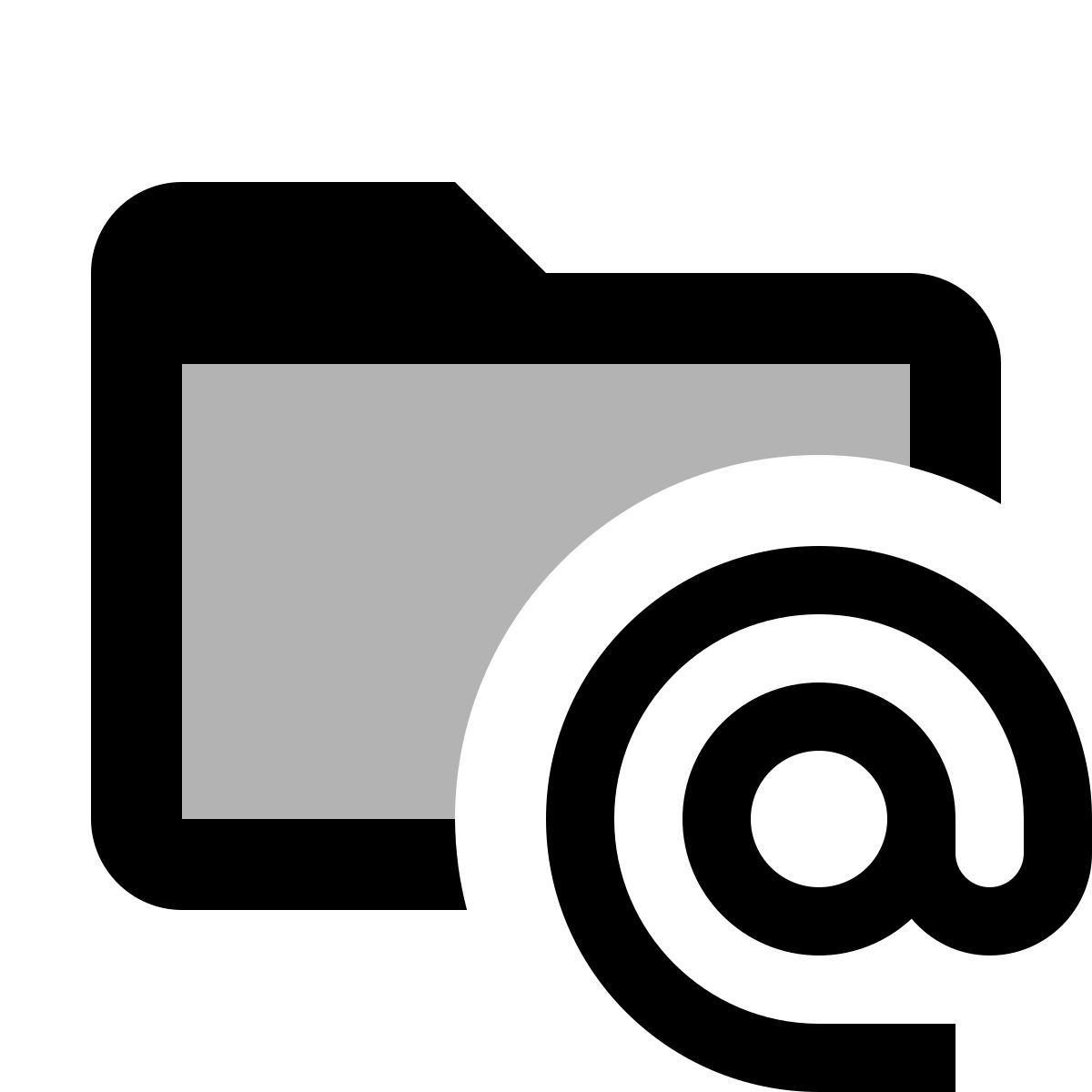 material two tone style carpeta de correo electrónico icon