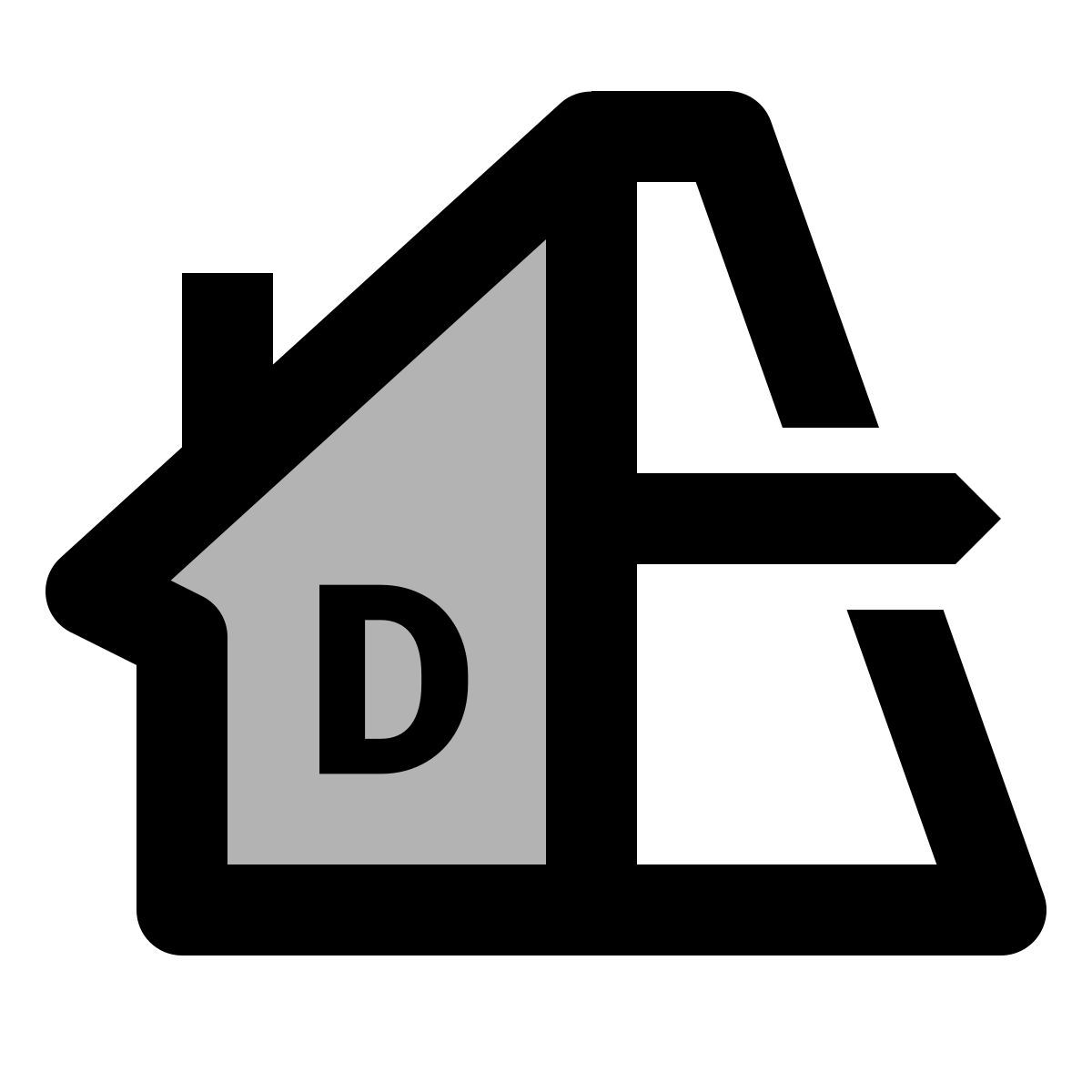 material two tone style eficiencia energética d icon