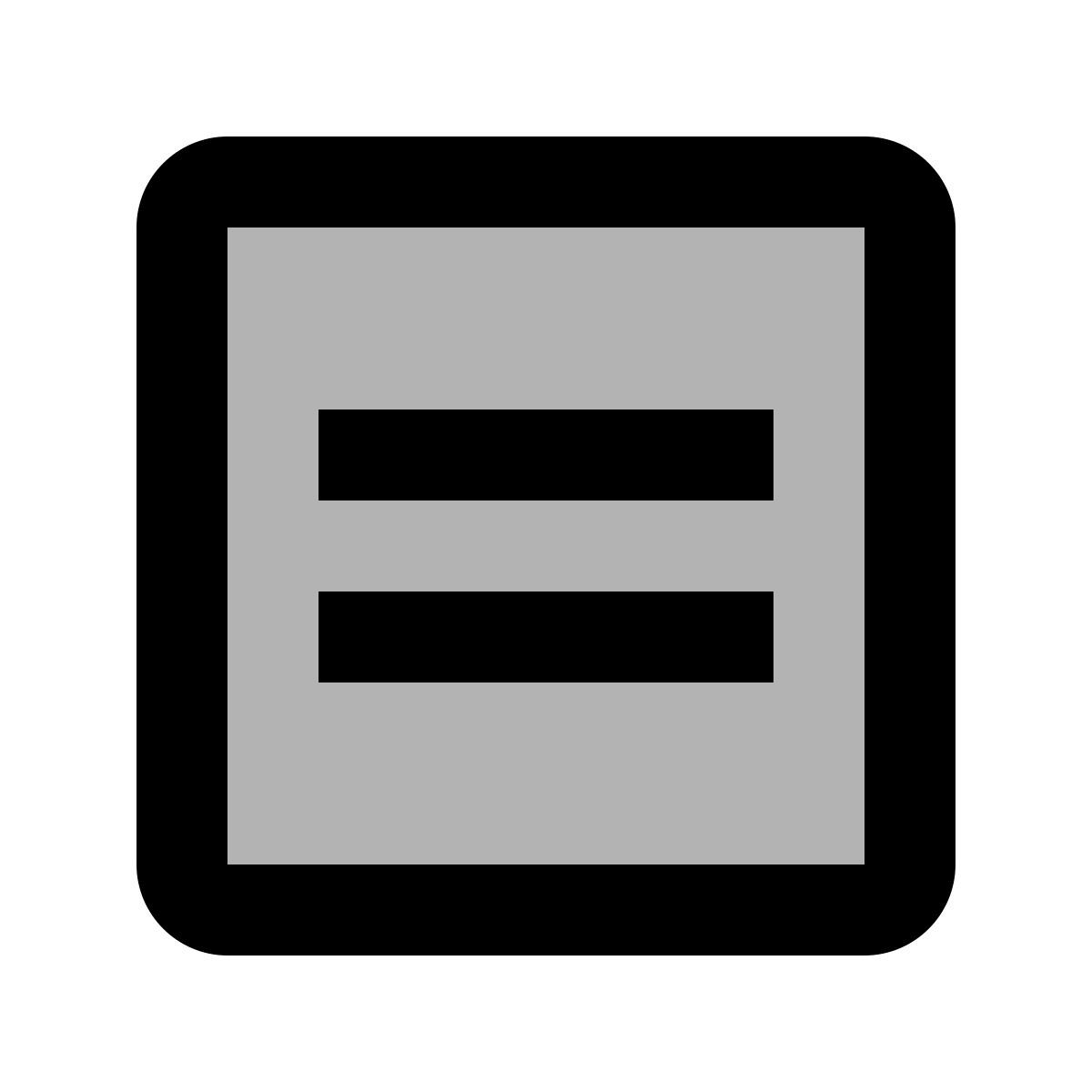 material two tone style gleichheitszeichen 2 icon