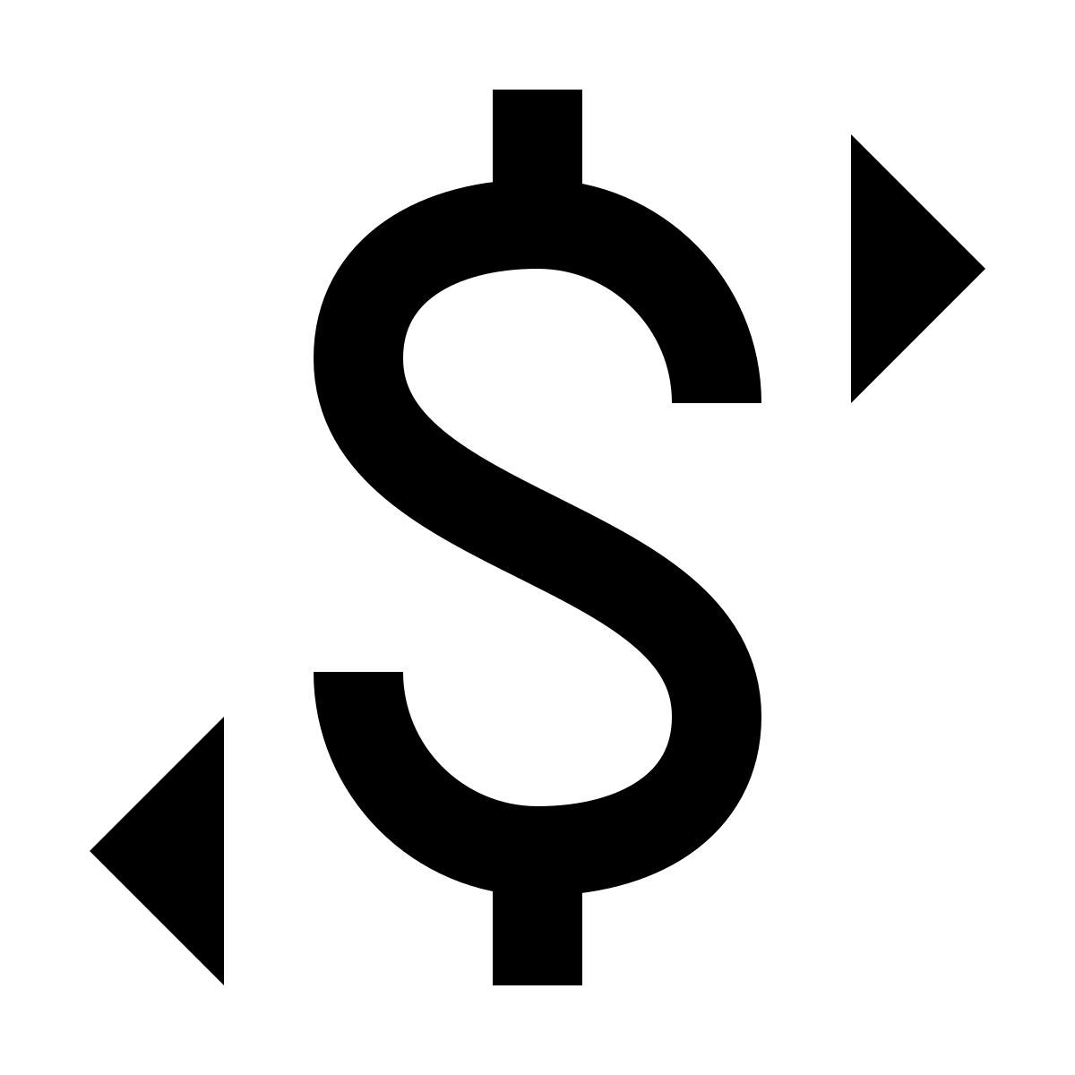 material two tone style 현금 흐름 icon