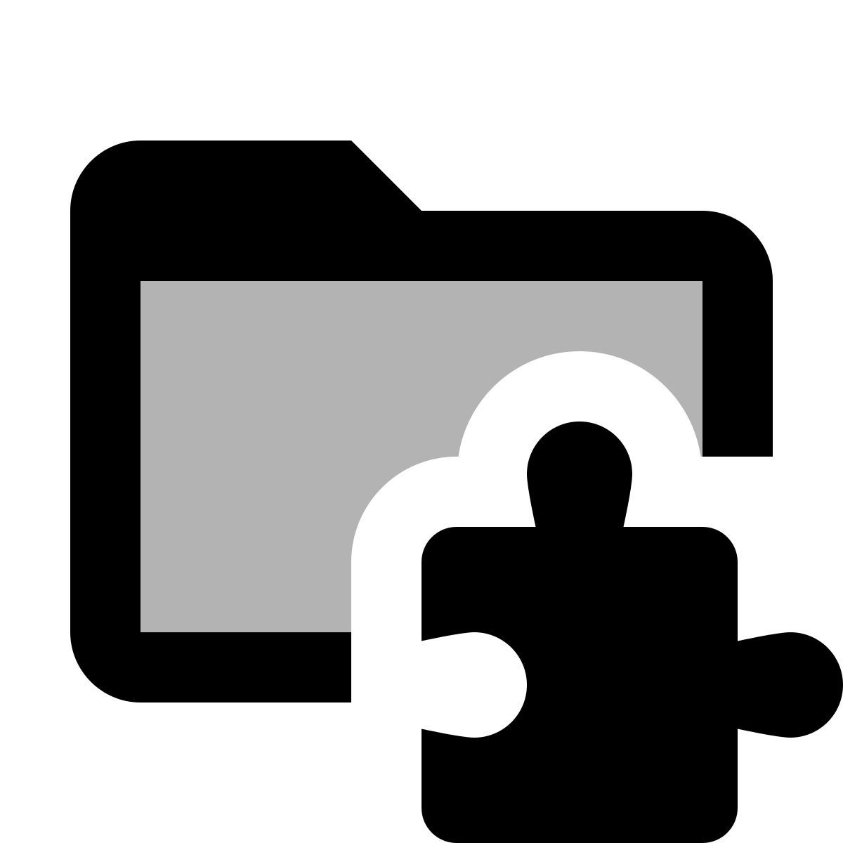 material two tone style extensions folder icon