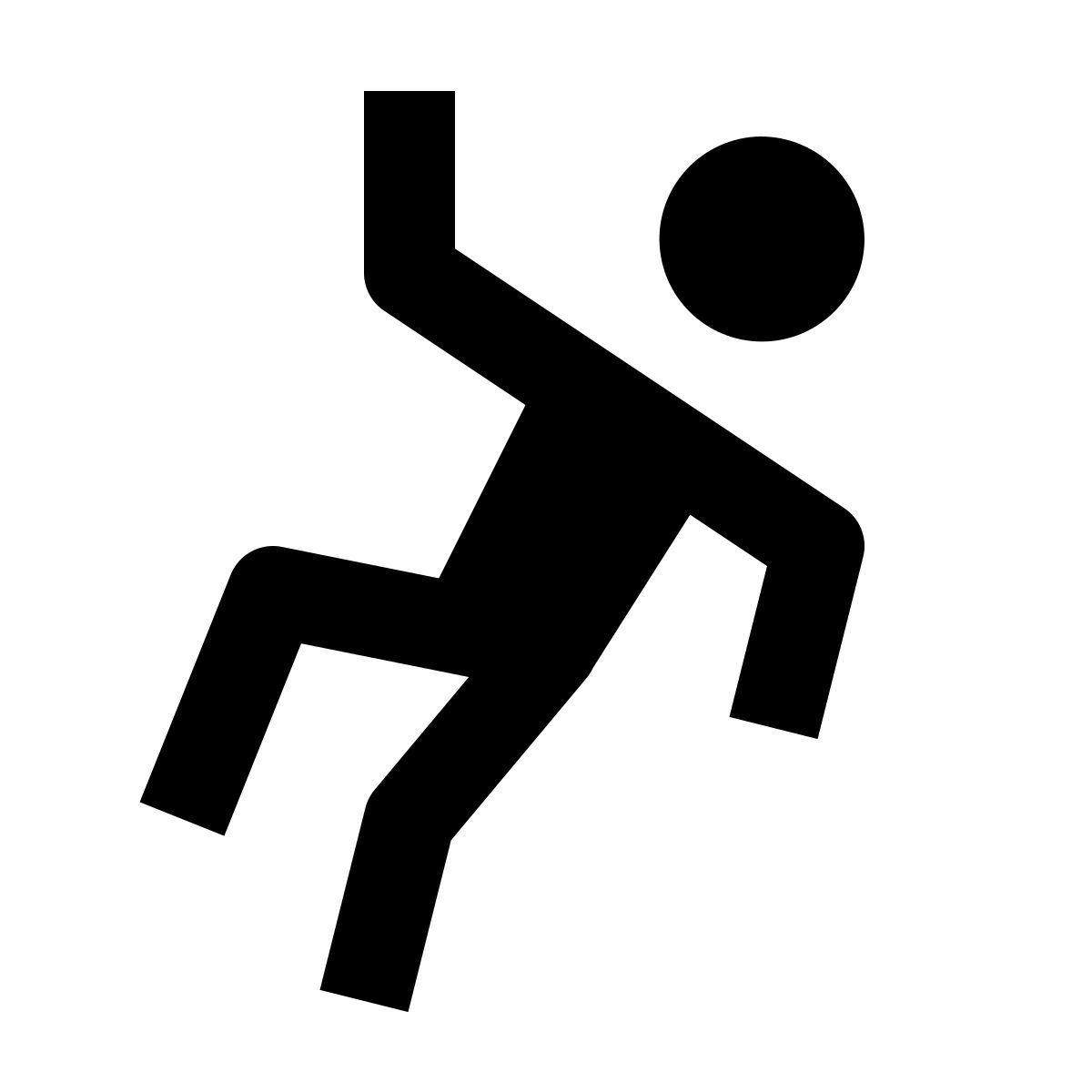 material two tone style 떨어지는 남자 icon