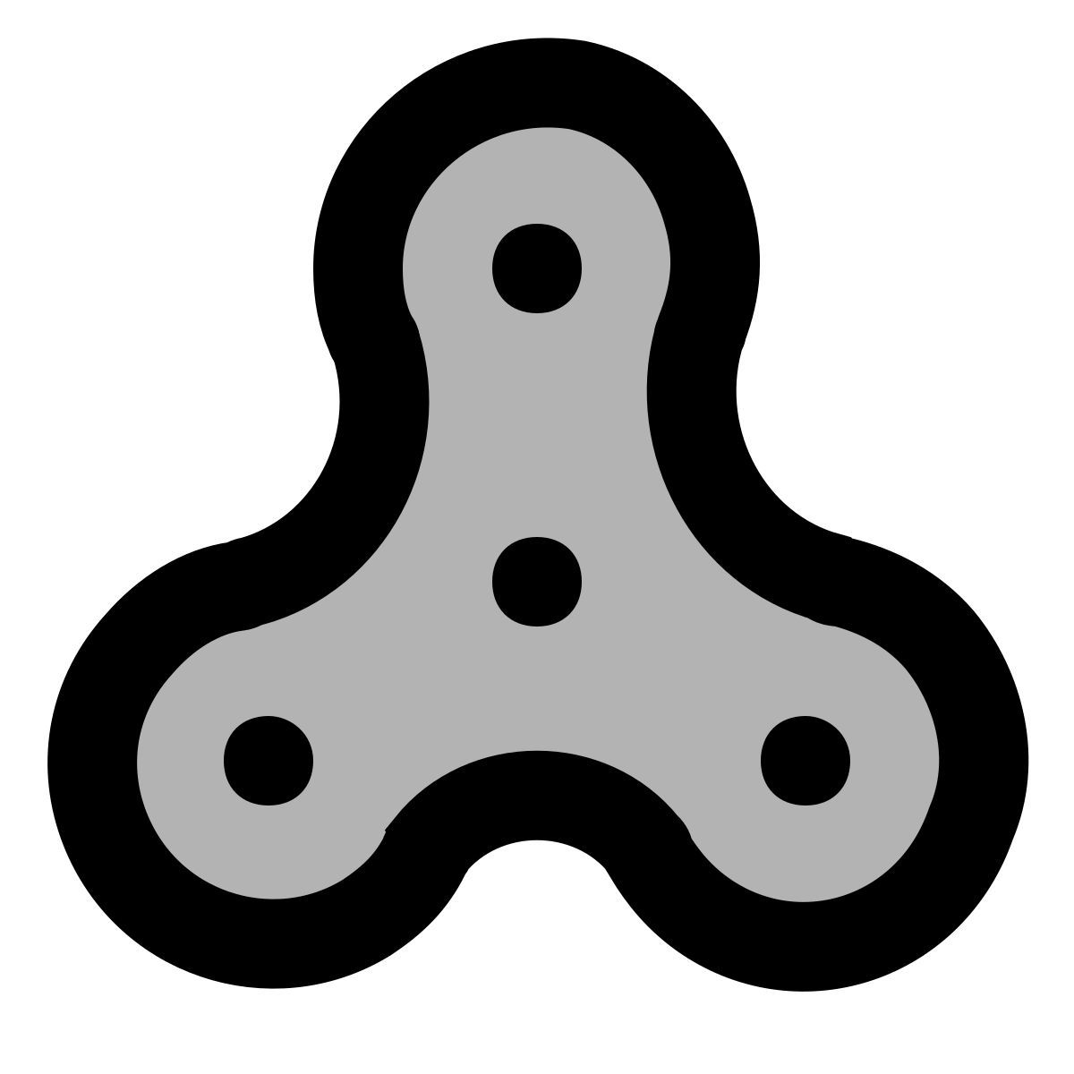 material two tone style fidget spinner icon