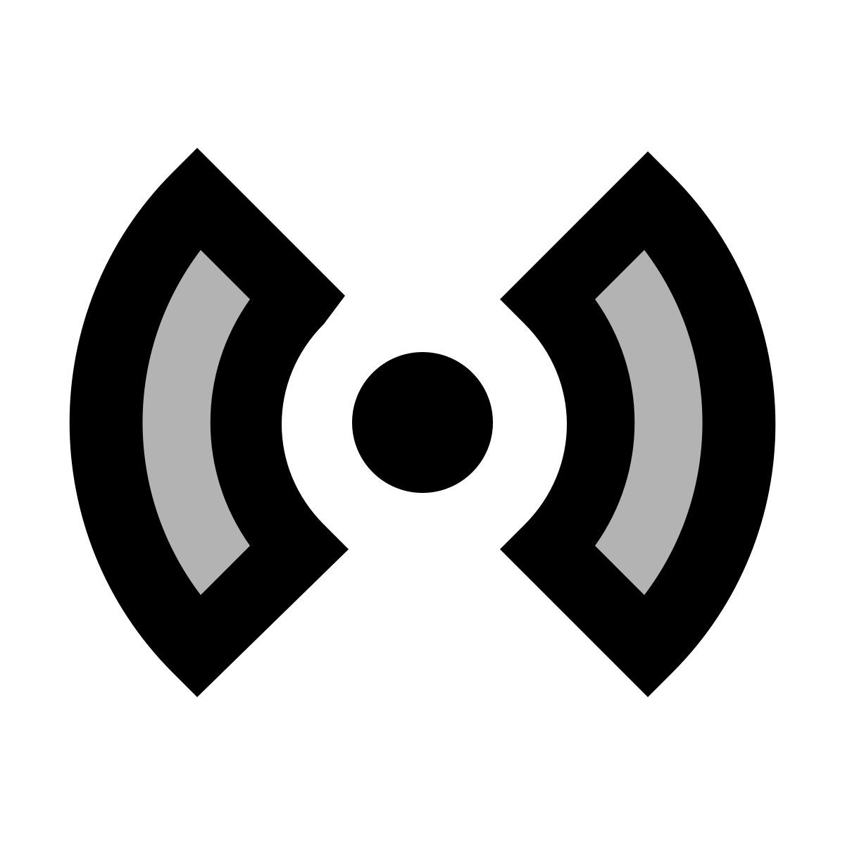 material two tone style pulsante di allarme antincendio icon