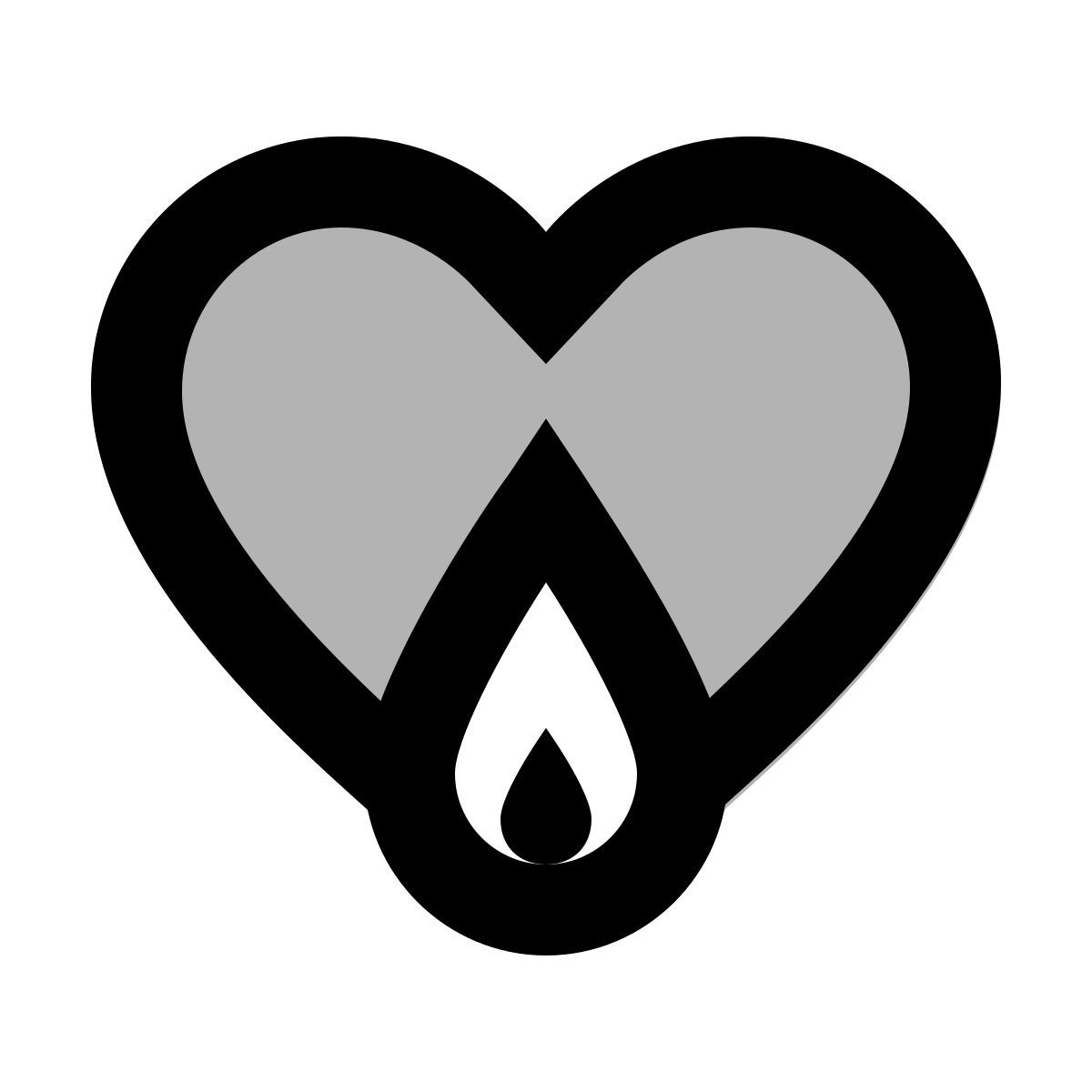 material two tone style 心中火 icon