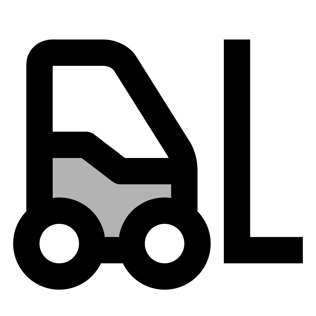 material two tone style chariot élévateur icon