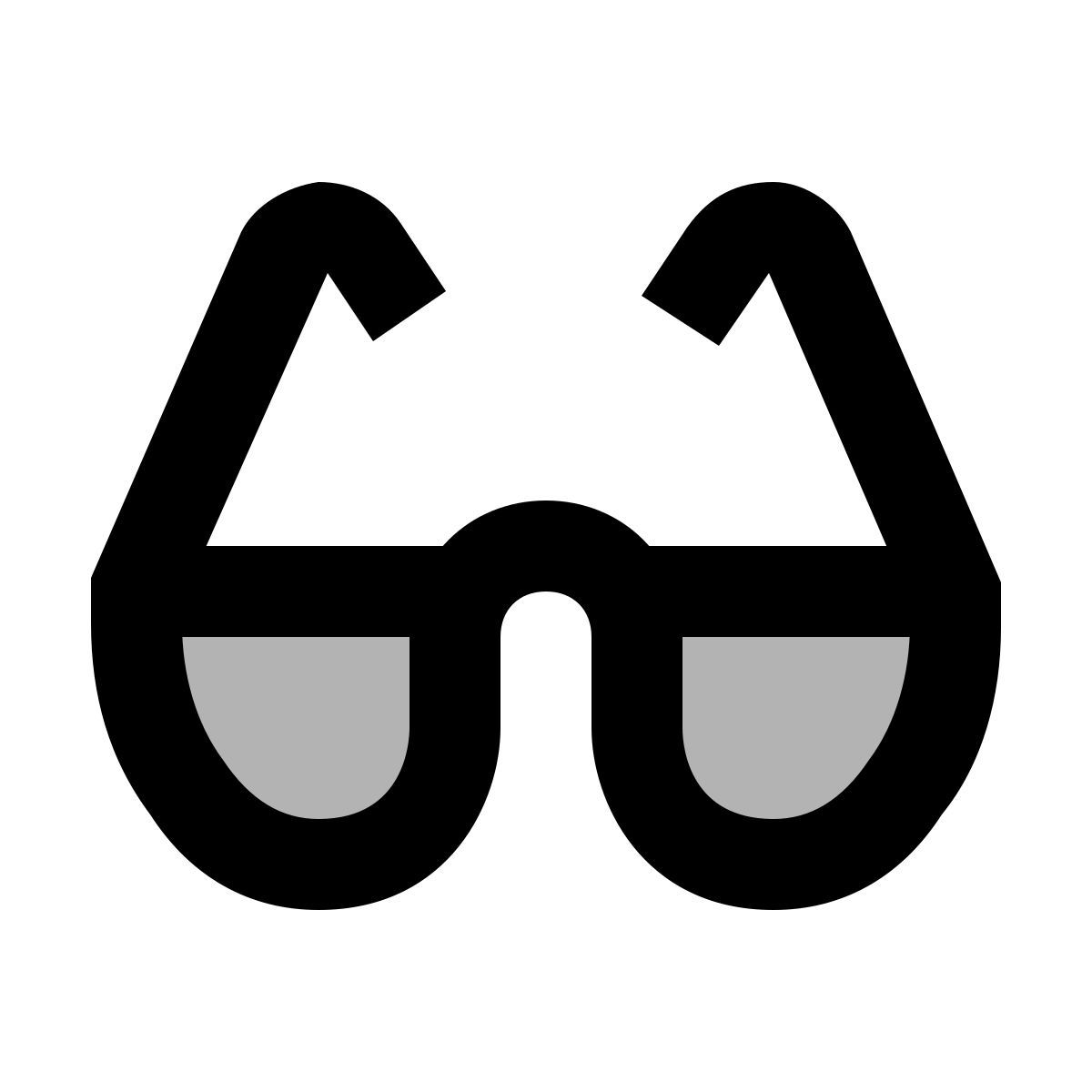 material two tone style 眼镜 icon