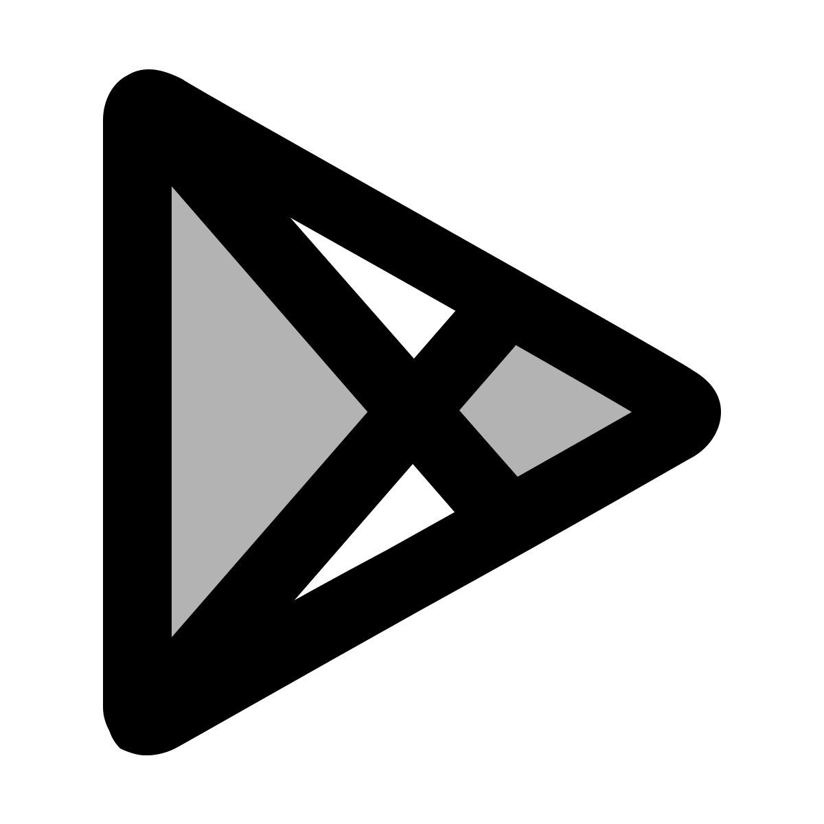 material two tone style 谷歌播放 icon