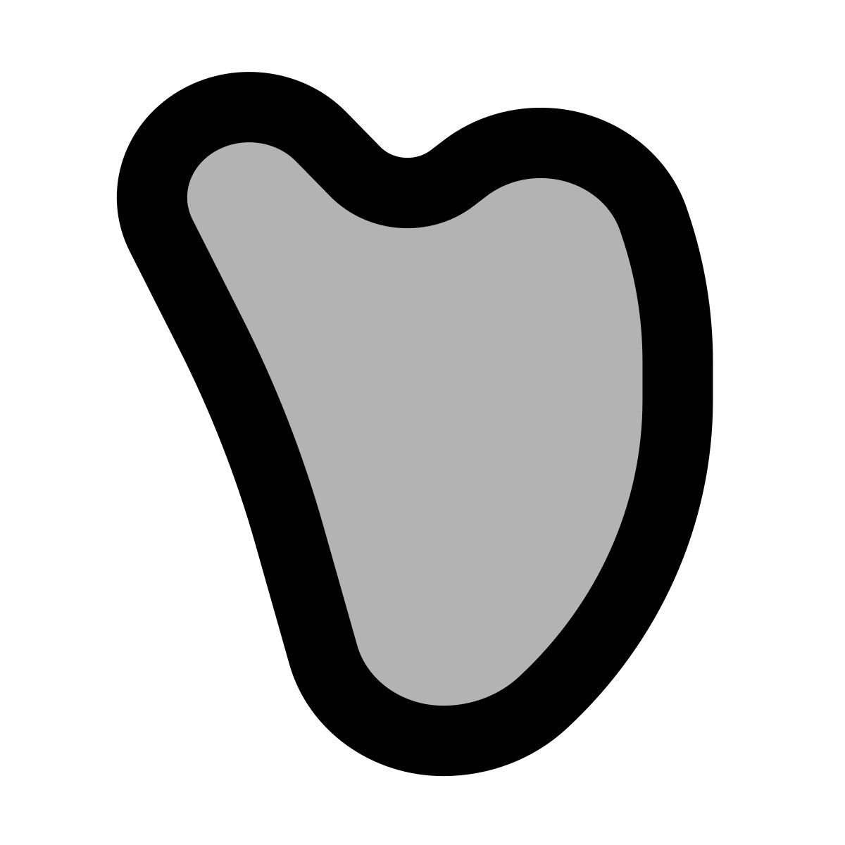 material two tone style pedra gua sha icon