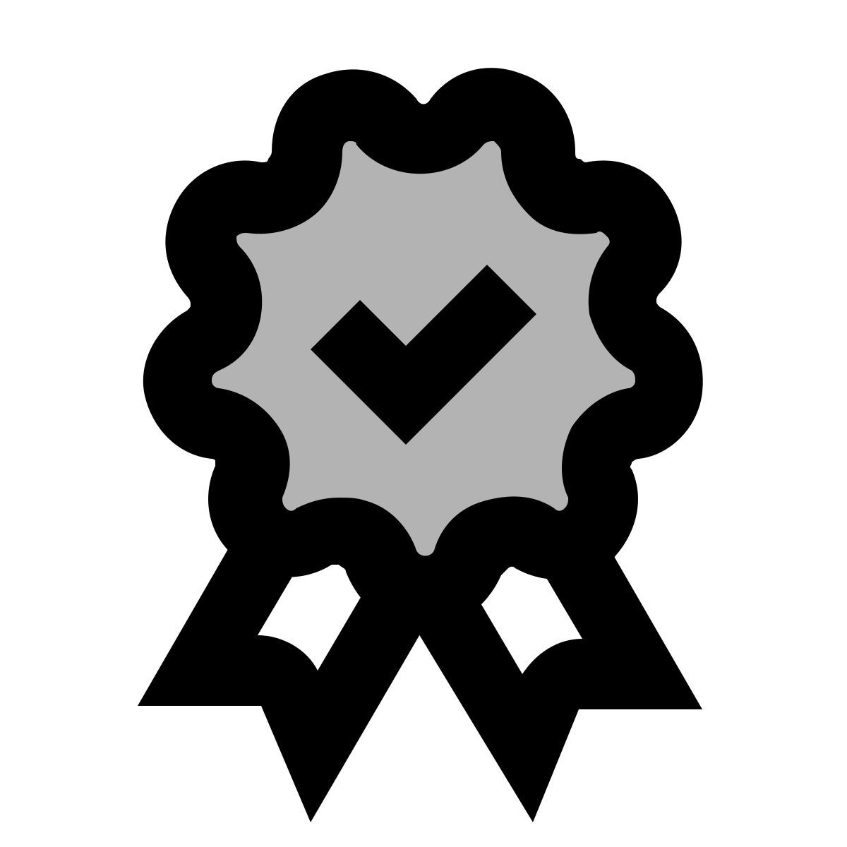 material two tone style guarantee icon