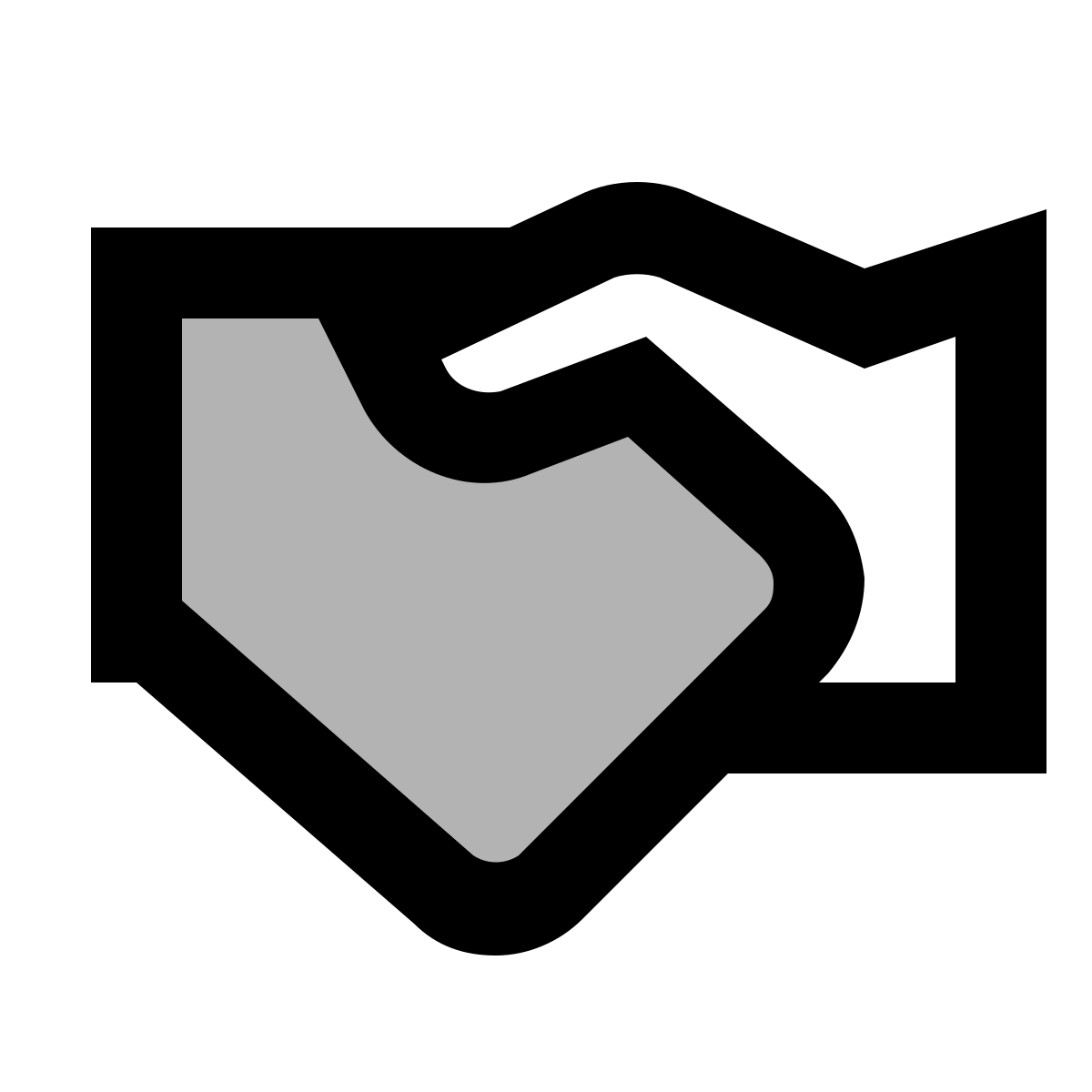 material two tone style handshake icon