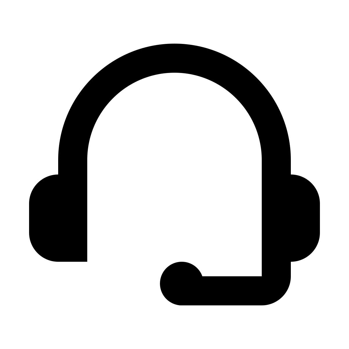 material two tone style headset icon