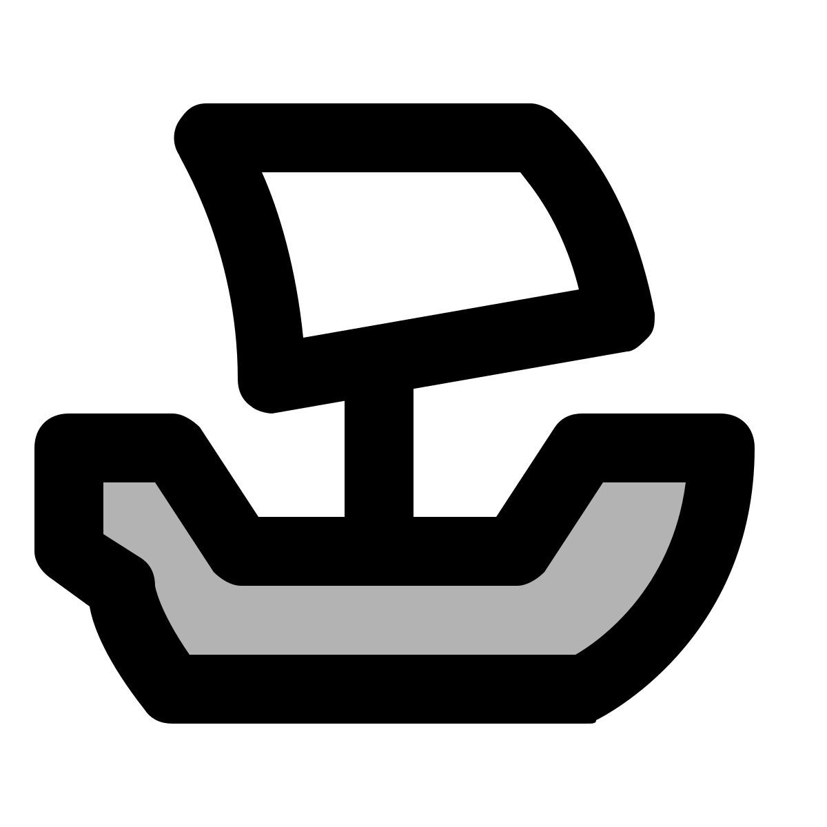 material two tone style navire historique icon