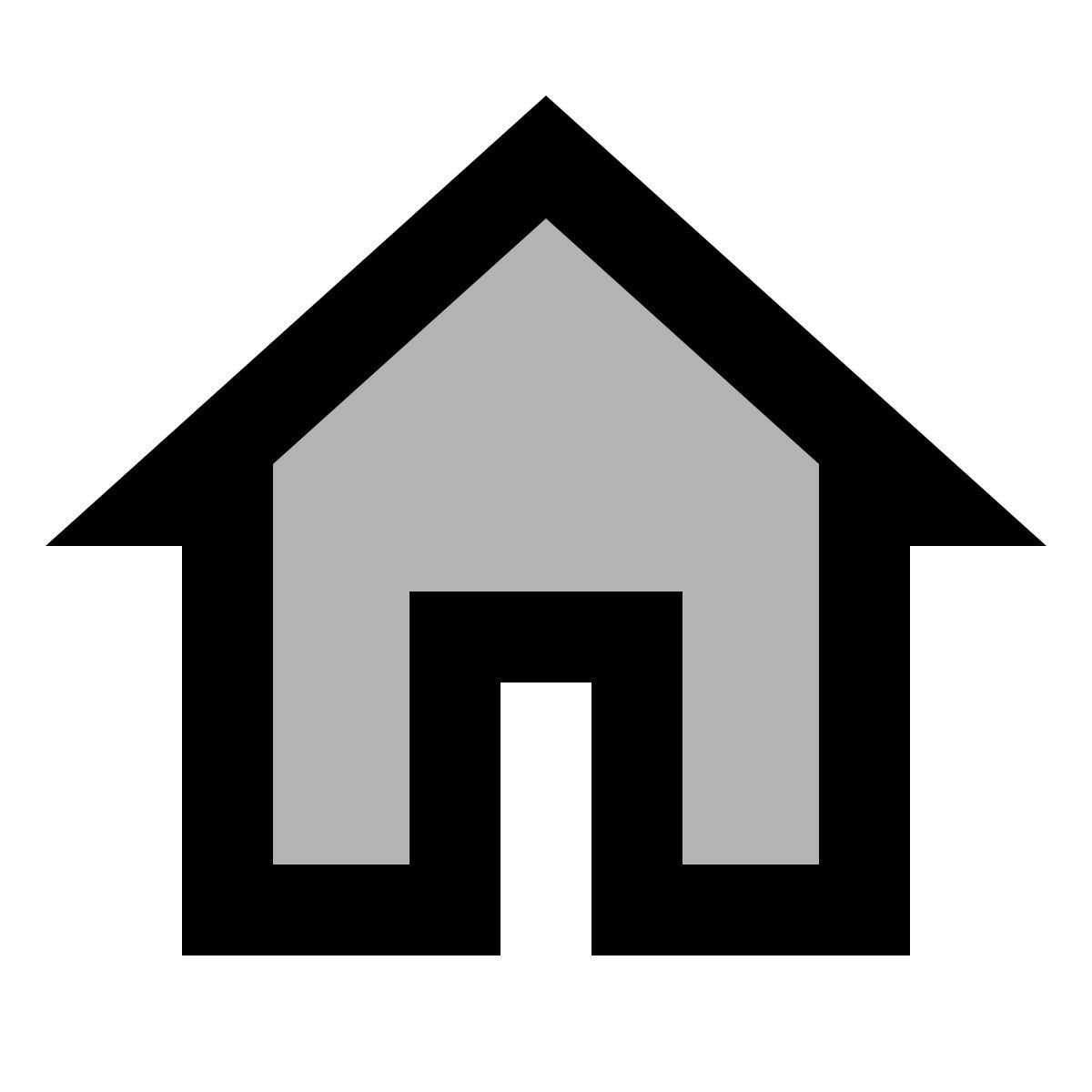 material two tone style 집 icon