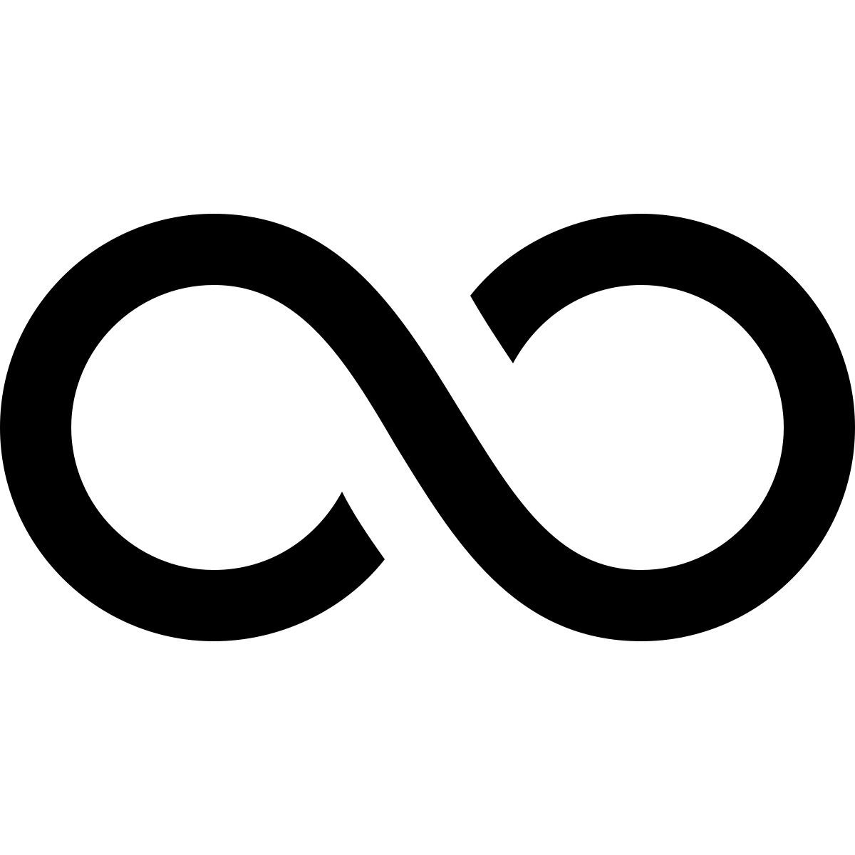 material two tone style infinity icon
