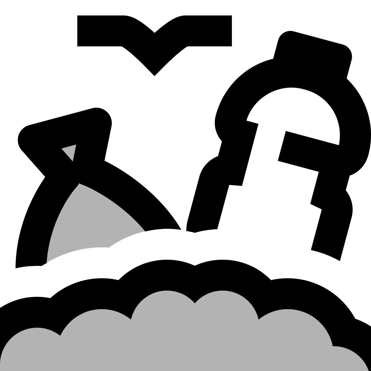 material two tone style décharge icon