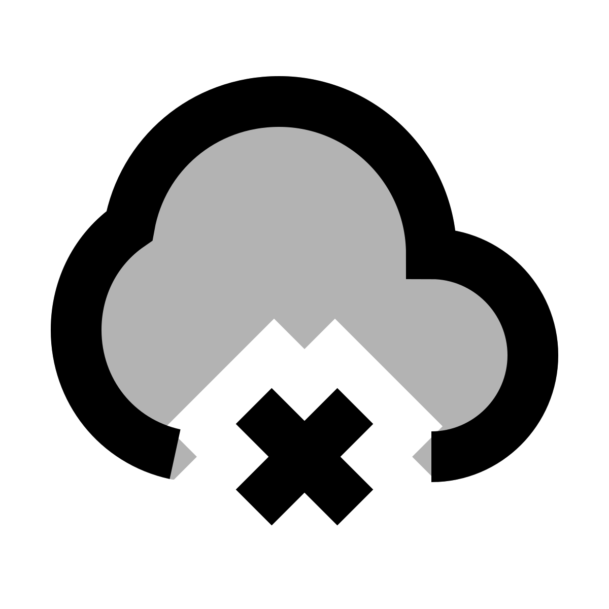 material two tone style light snow icon