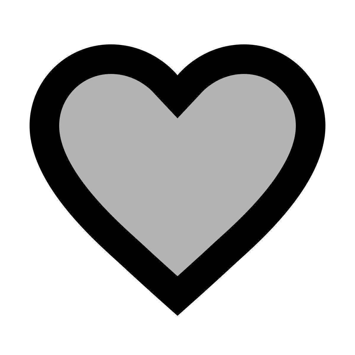 material two tone style 喜欢 icon