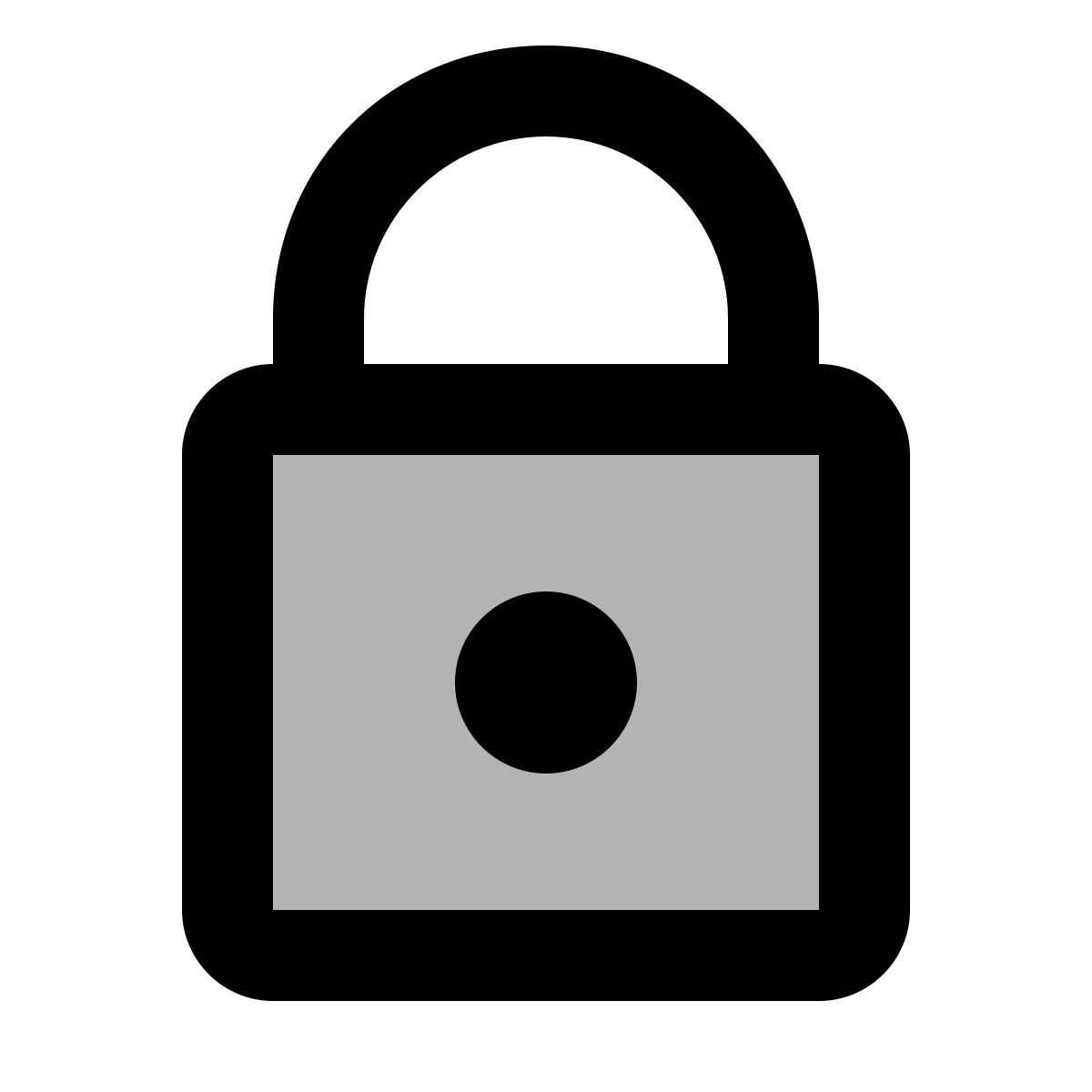 material two tone style lock icon