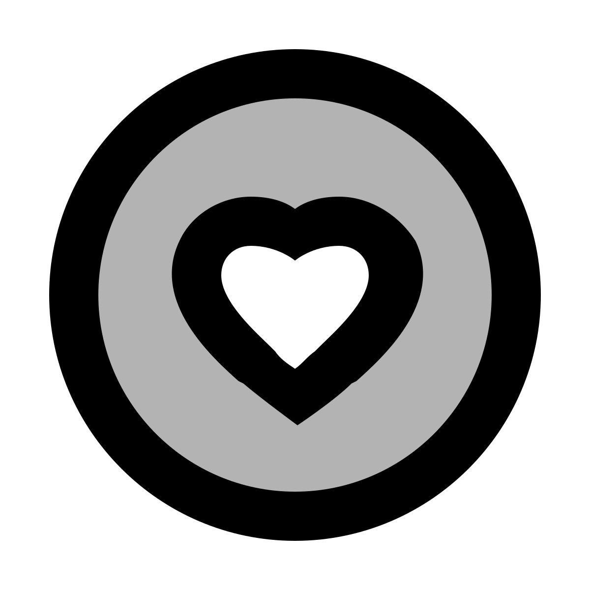 material two tone style amore cerchiato icon