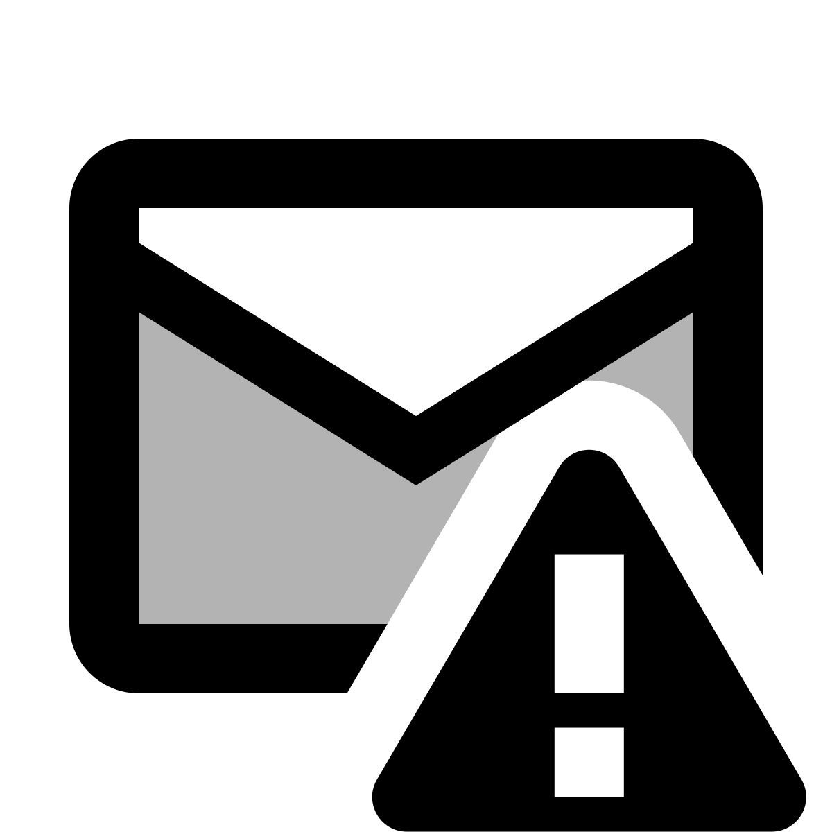 material two tone style mail error icon