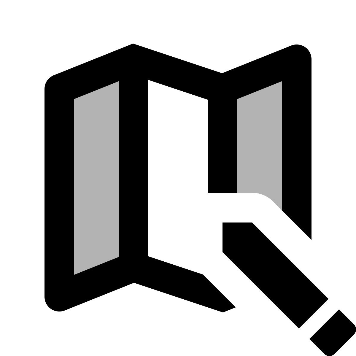 material two tone style modifica mappa icon