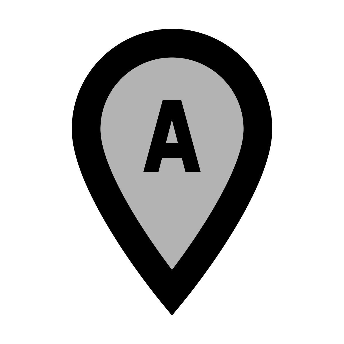 material two tone style 마커 a icon