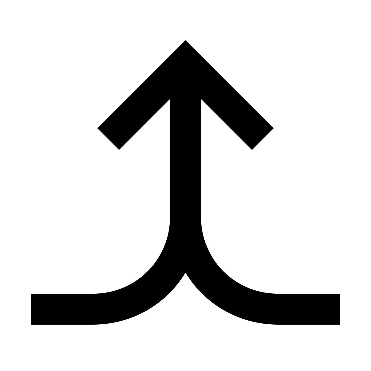 material two tone style zusammenführen icon