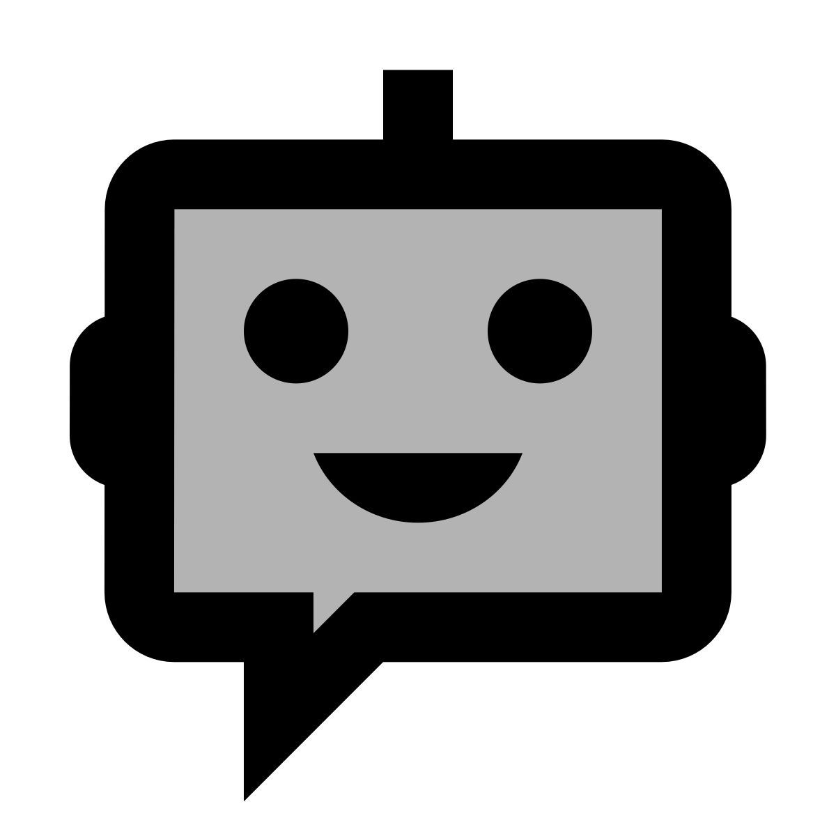 material two tone style 消息机器人 icon