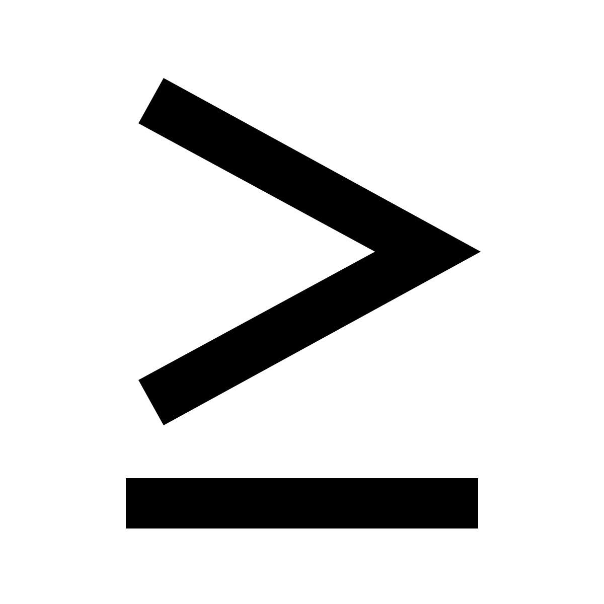 material two tone style more or equal icon