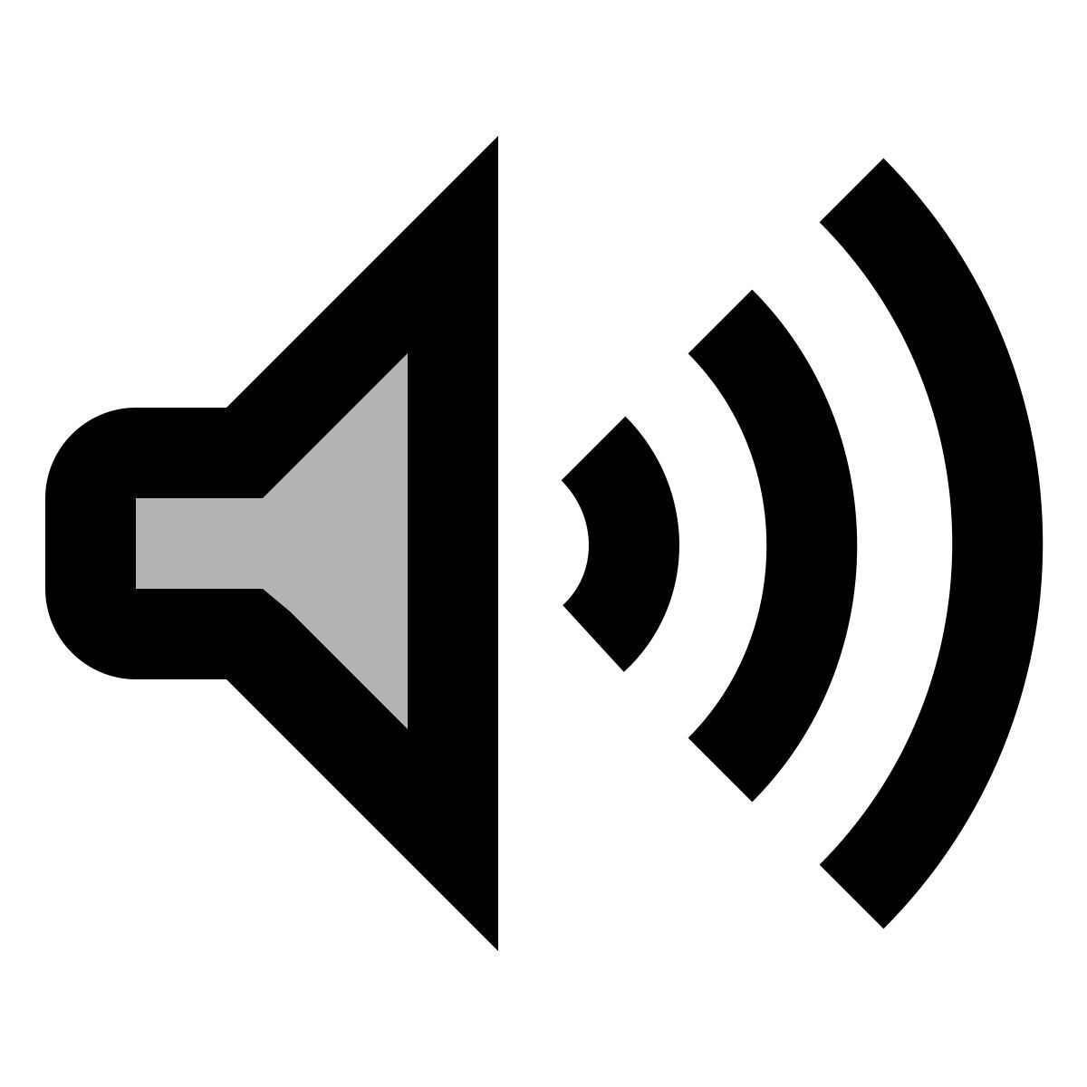 material two tone style no audio icon