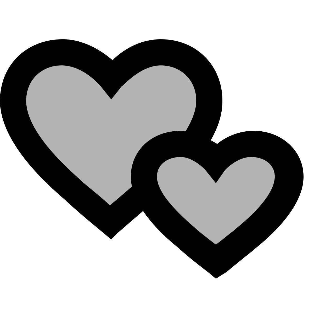material two tone style romance icon