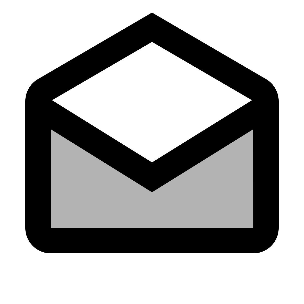 material two tone style 읽기 메시지 icon