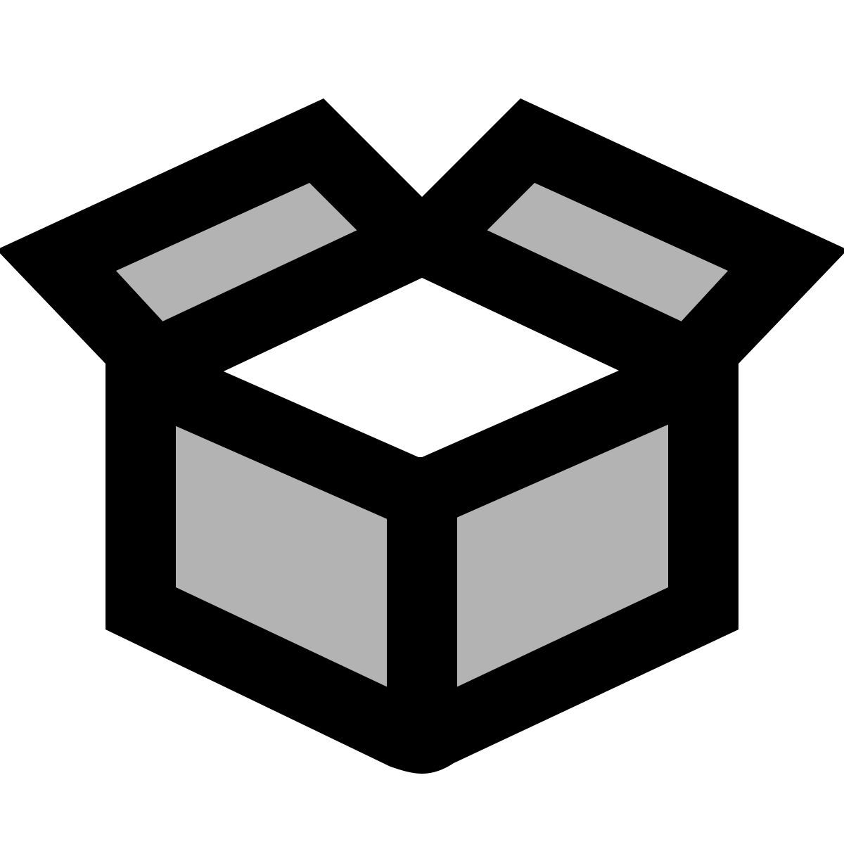 material two tone style 打开包裹 icon