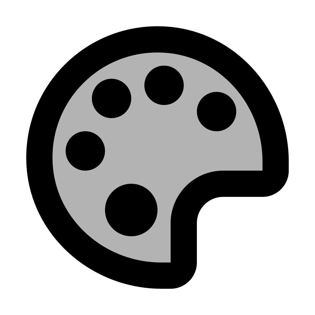 material two tone style 팔레트 페인트 icon