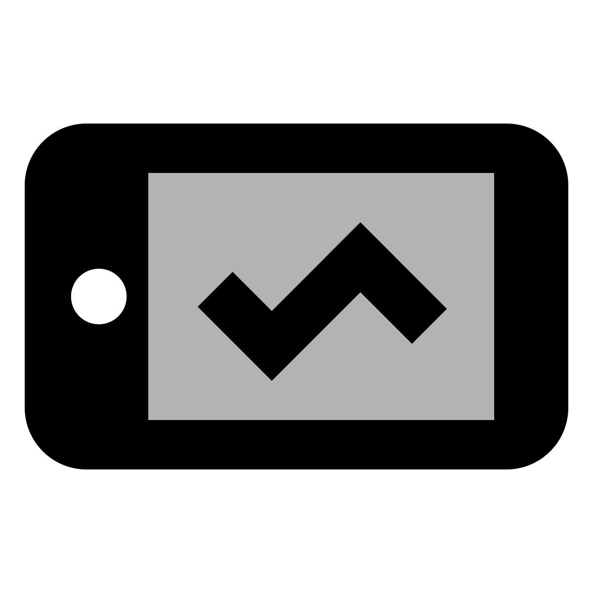material two tone style performance smartphone icon