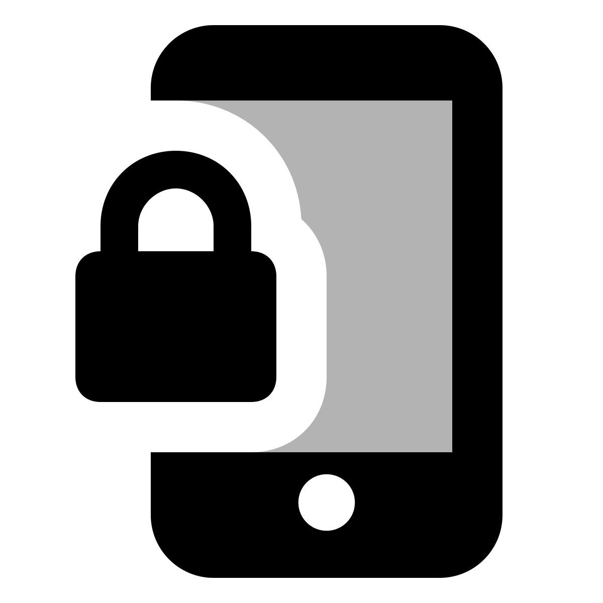 material two tone style 폰 링크 잠금 icon