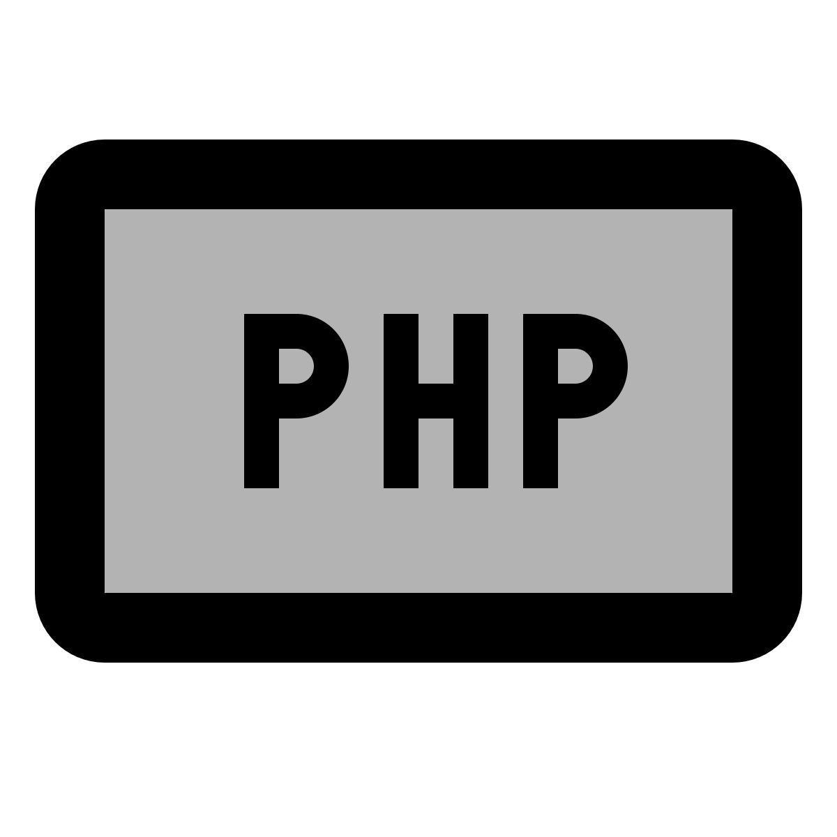 material two tone style php icon