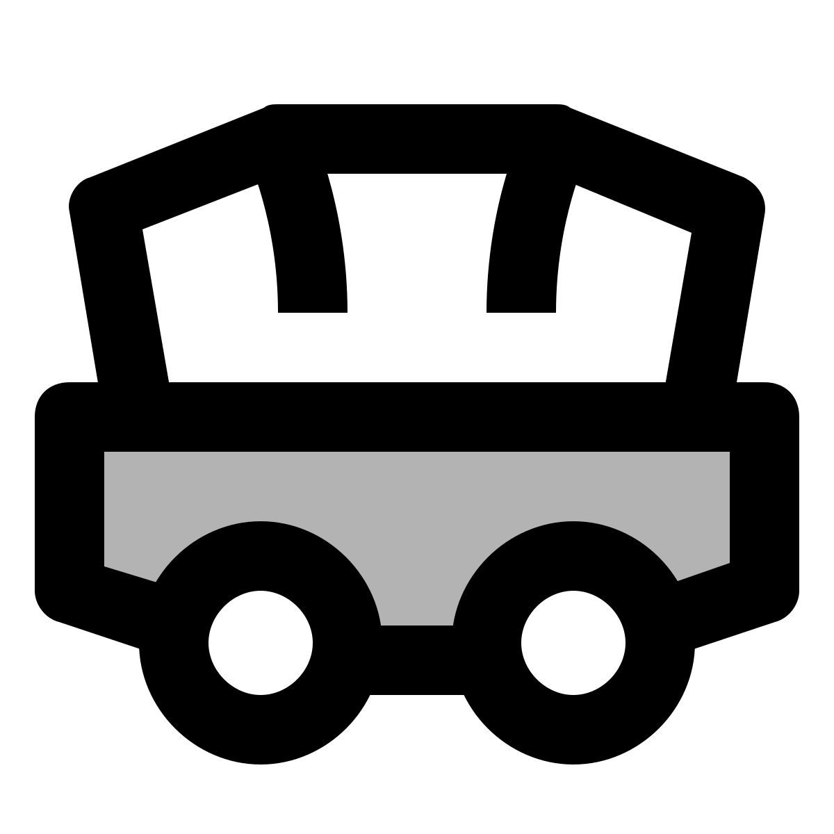 material two tone style vagón icon