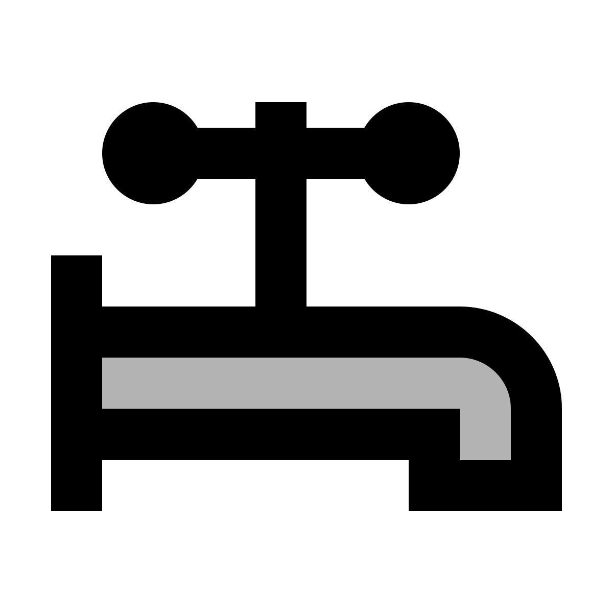 material two tone style 수도꼭지 icon