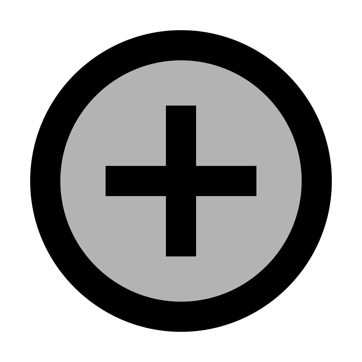 material two tone style plus icon