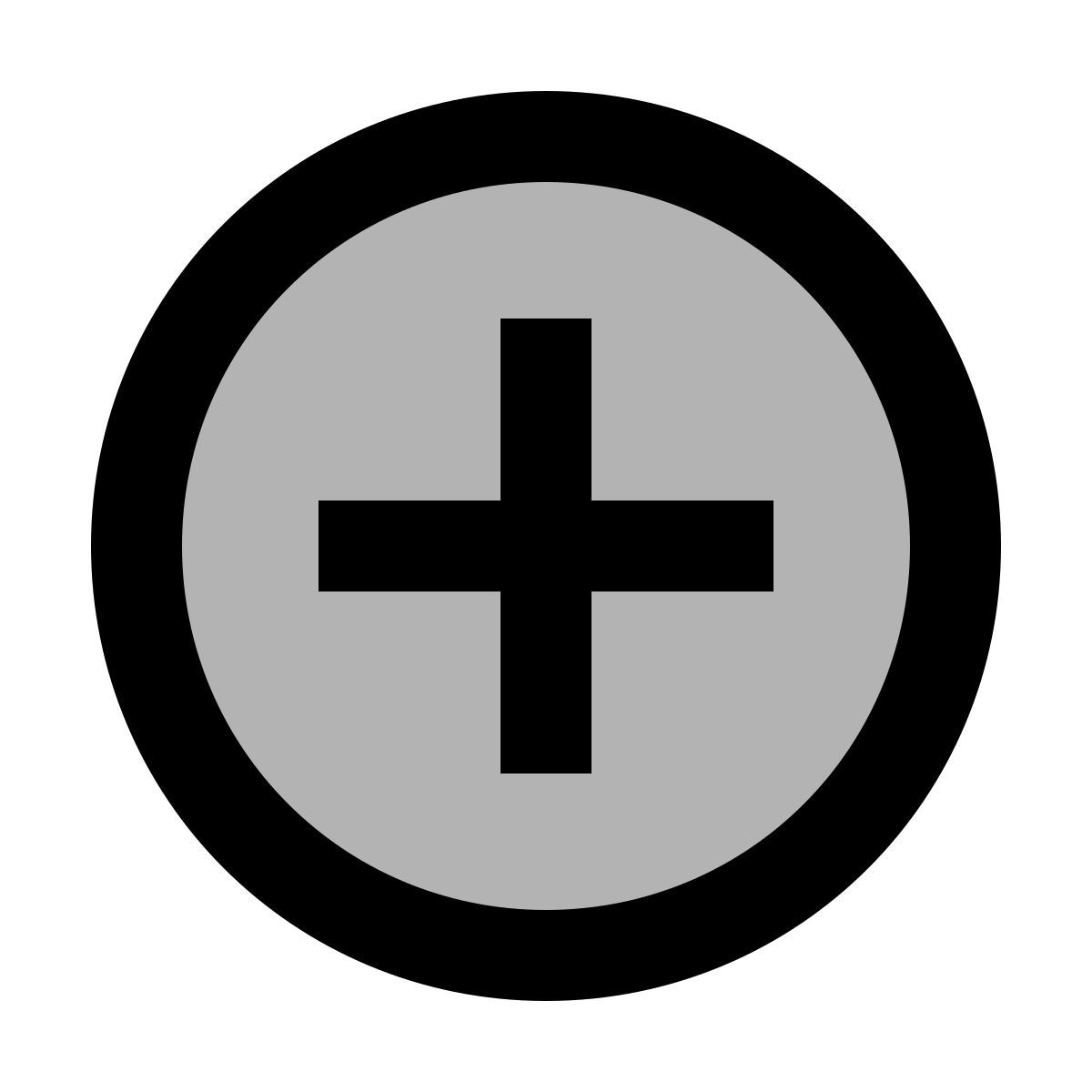 material two tone style más icon
