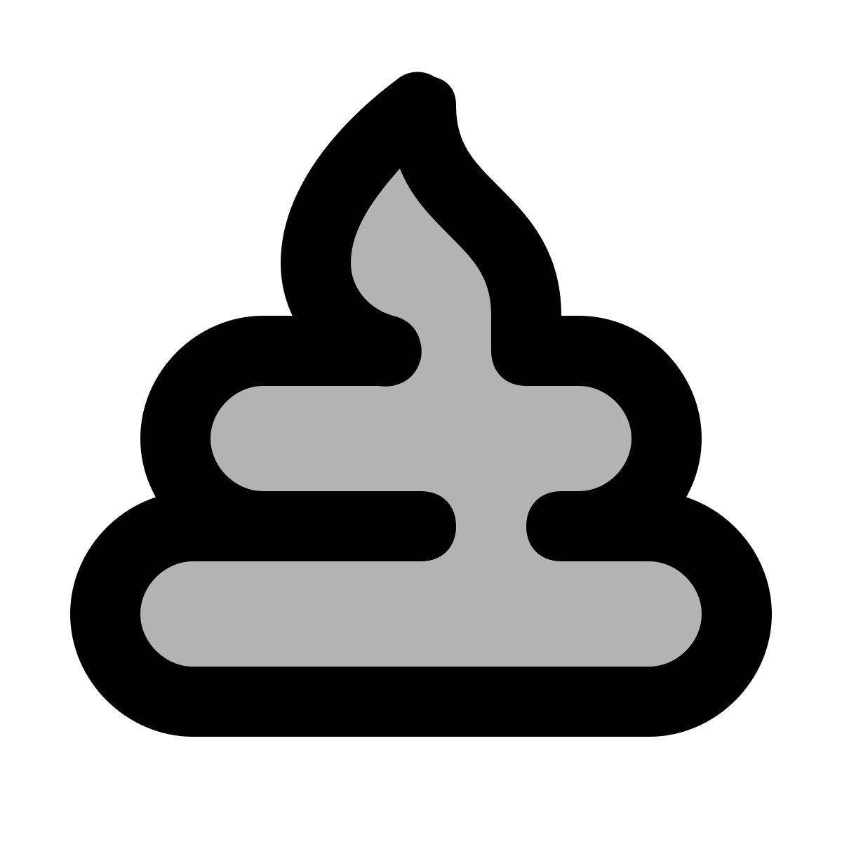 material two tone style 便便 icon