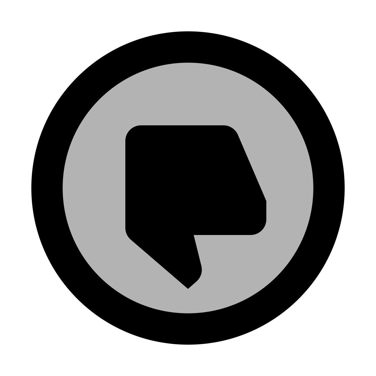 material two tone style bassa qualità icon